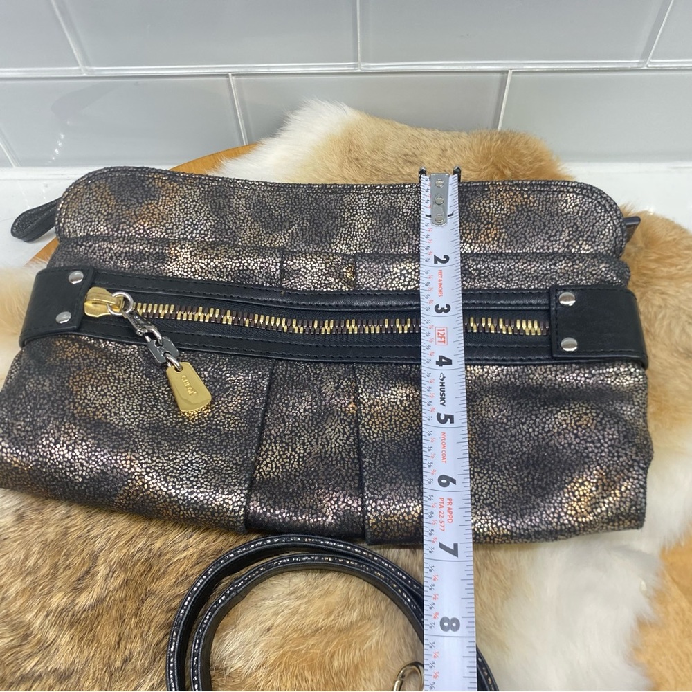 See by Chloé Textured Leather Metallic Clutch Shoulder Envelope Bag - Picture 8 of 15